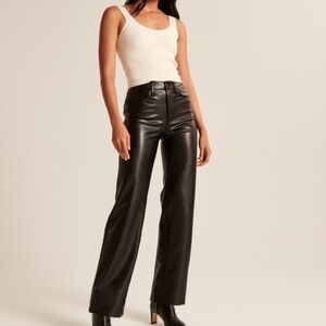 Abercrombie Black Leather Pants